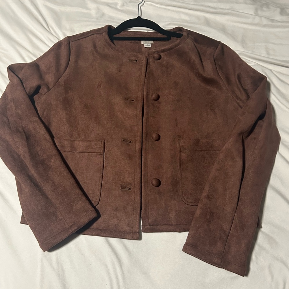 Brown Suede Women's Jacket S